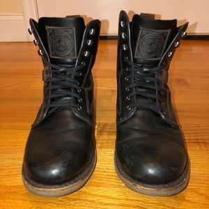 Used/ Worn CAT Caterpillar Black Leather Boots 12